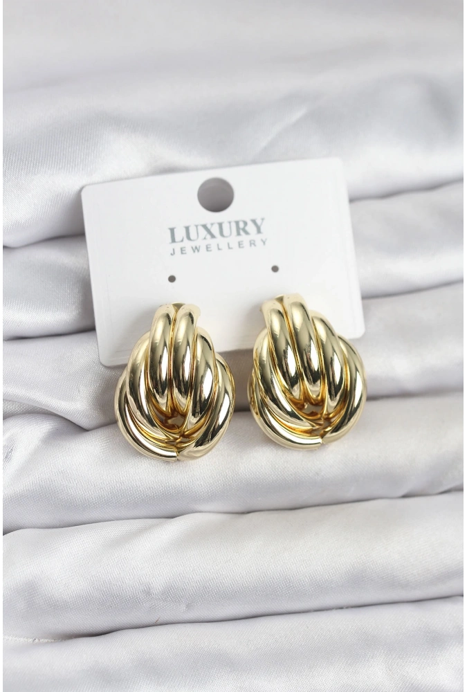 Shoecide Pirinç Gold Renk Vintage Kadın Küpe