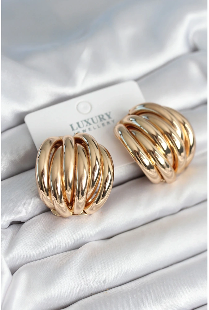 Shoecide Pirinç Gold Renk Vintage Kadın Küpe