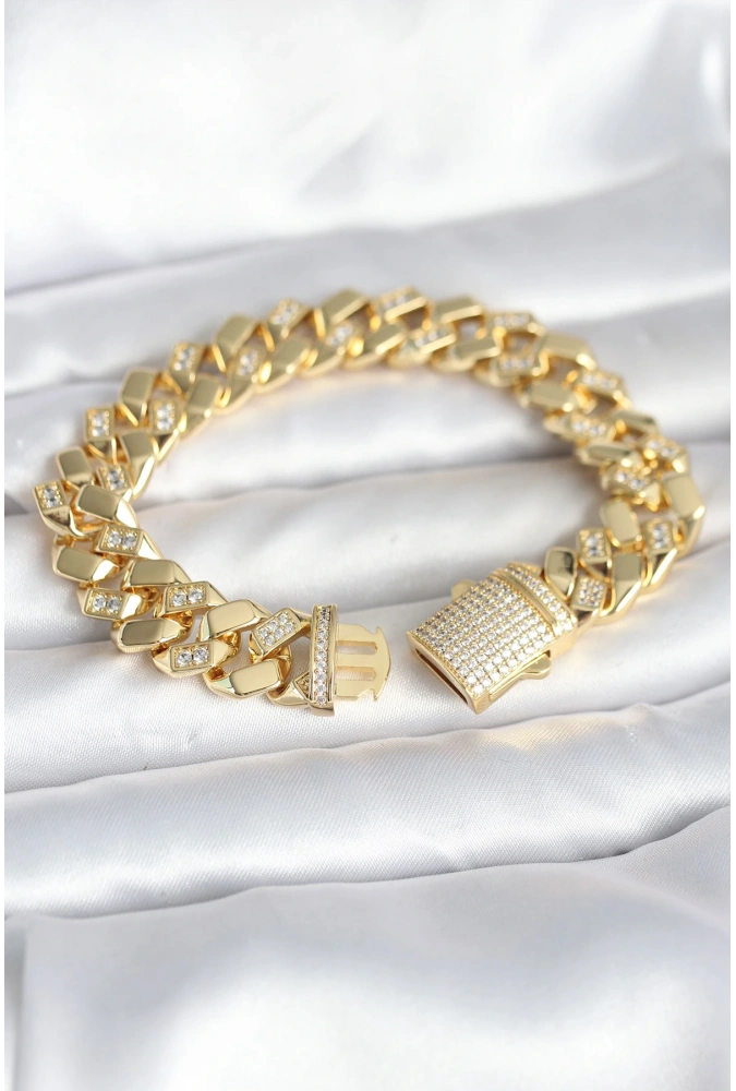 Shoecide Pirinç Gold Renk Vıp Exclusive Seri Gurmet Model Kadın Bileklik