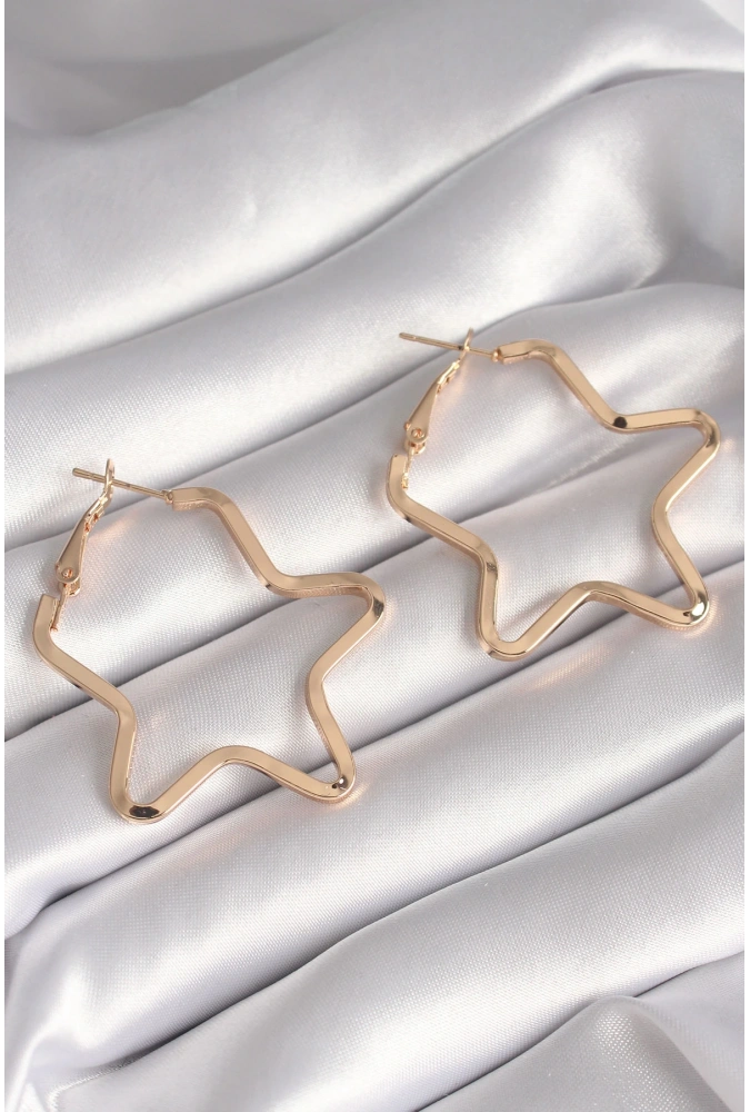 Shoecide Pirinç Gold Renk Yıldız Model Kadın Küpe