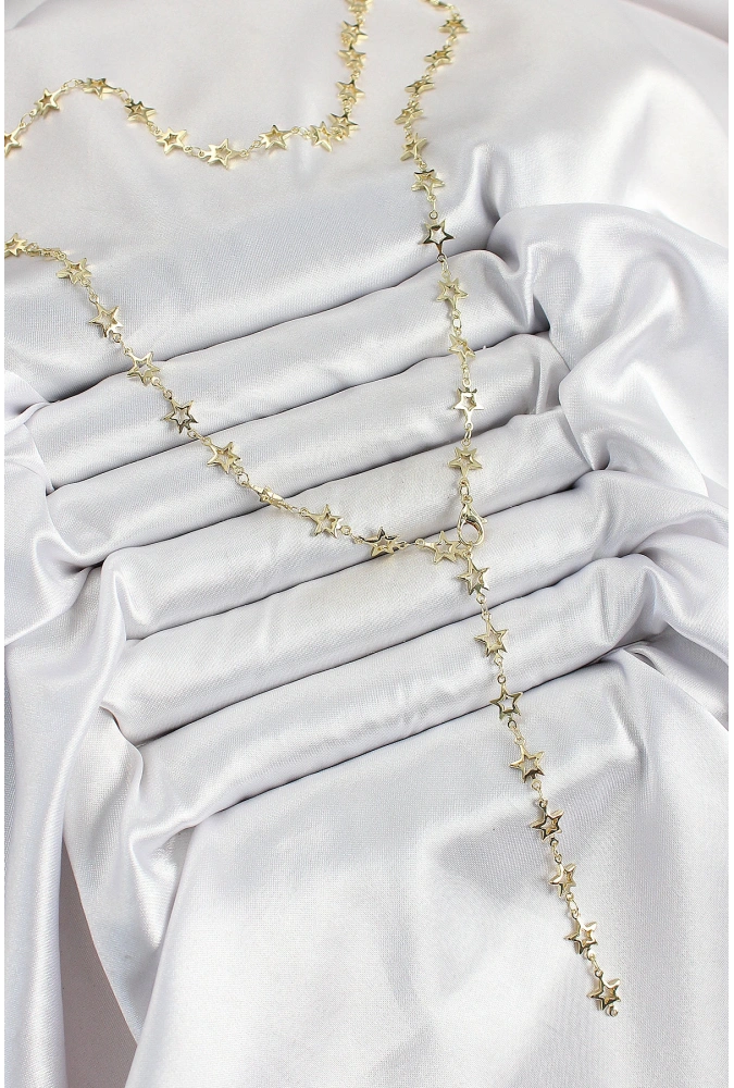 Shoecide Pirinç Gold Renk Yıldızlı Kadın Y Kolye