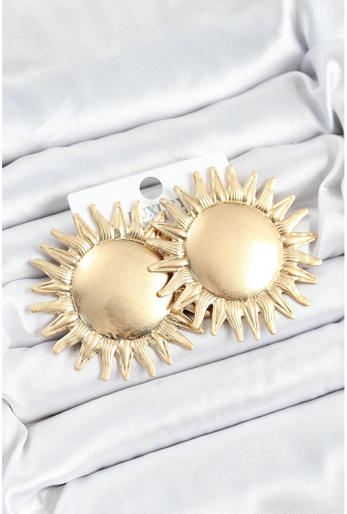 Shoecide Pirinç Güneş Model Gold Renk Kadın Küpe