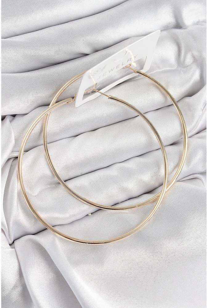 Shoecide Pirinç Halka Model Gold Renk Kadın Küpe