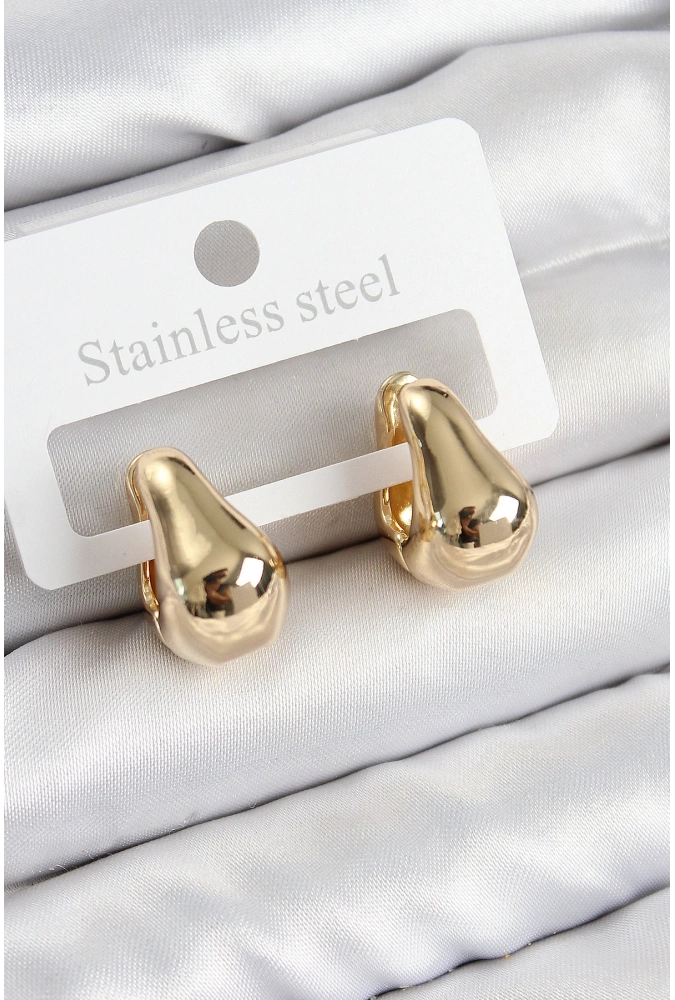 Shoecide Pirinç Halka Model Gold Renk Kadın Küpe