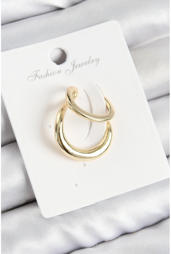 Shoecide Pirinç Halka Model Gold Renk Sağ Kıkırdak Küpe