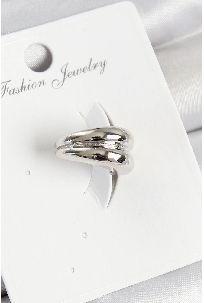 Shoecide Pirinç Halka Model Gümüş Renk Sağ Kıkırdak Küpe