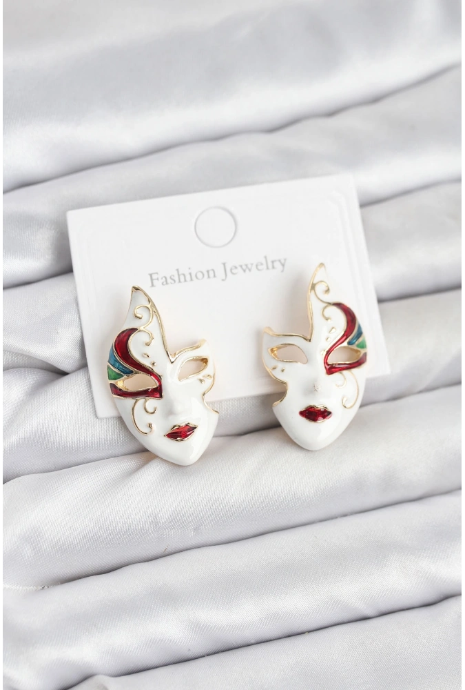 Shoecide Pirinç Maske Model Kadın Küpe