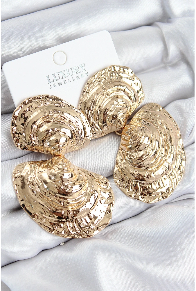 Shoecide Pirinç Sallantılı Deniz Kabuğu Model Gold Renk Kadın Küpe