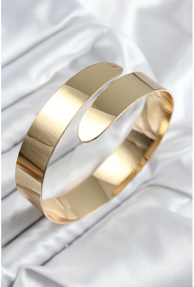 Shoecide Pirinç Sarmal Model Gold Renk Pazu Bileklik