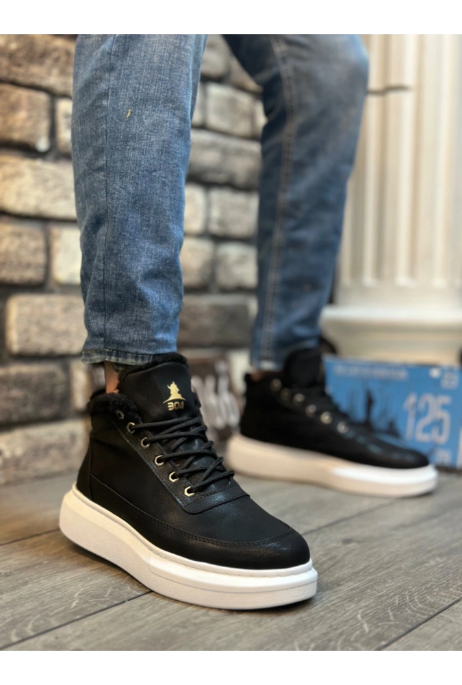 Shoecide Sb0151 İçi Kürklü Bağcıklı Erkek Tarz Spor Bot