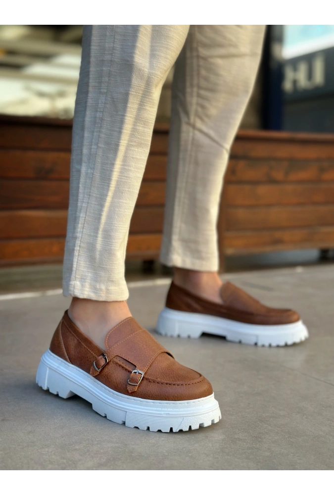 Shoecide Sb0242 Tokalı Klasik Yüksek Taban Taba Erkek Ayakkabı