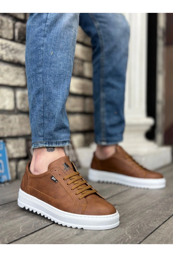 Shoecide Sb0323 Boa Kalın Tırtık Yüksek Taban Taba Bağcıklı Spor Erkek Ayakkabı