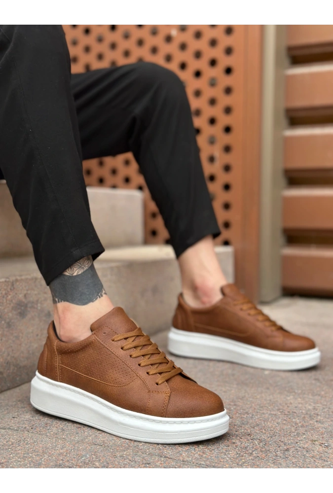 Shoecide Sb0423 Boa Kalın Yüksek Taban Taba Bağcıklı Spor Erkek Ayakkabı