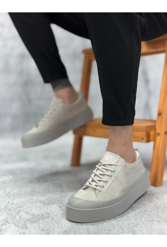 Shoecide Sb500 Boa Özel Termo Taban Gri Casual Erkek Ayakkabı