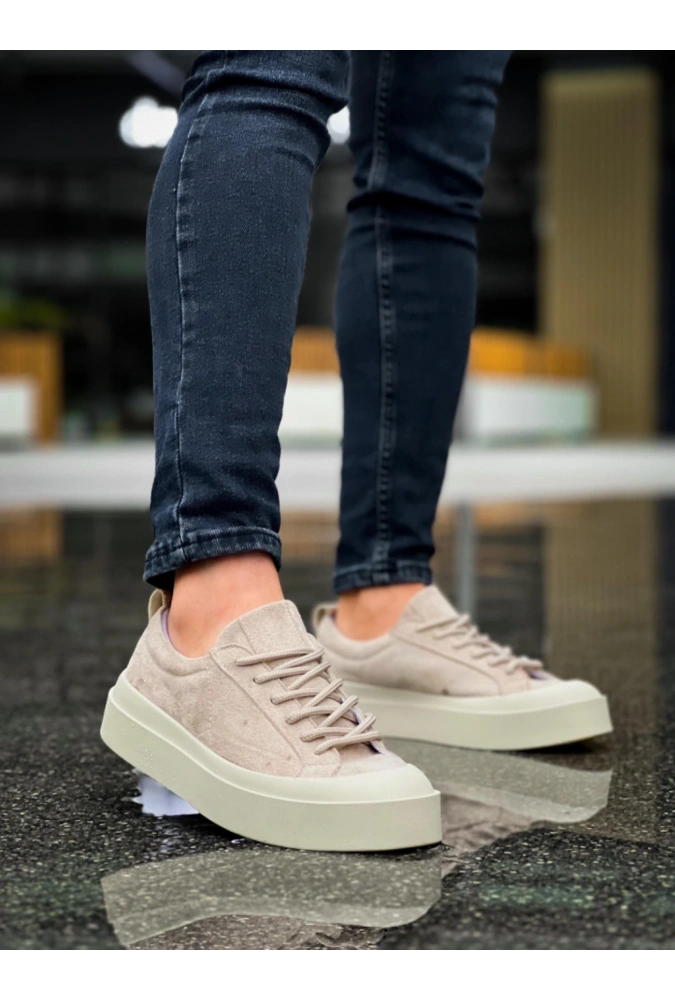 Shoecide Sb500 Boa Özel Termo Taban Krem Casual Erkek Ayakkabı