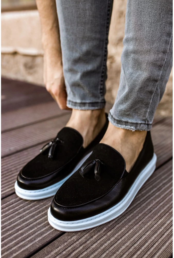 Shoecide Sho002 Püsküllü Corcik Cbt Loafer Pelle Erkek Klasik Ayakkabı Sıyah