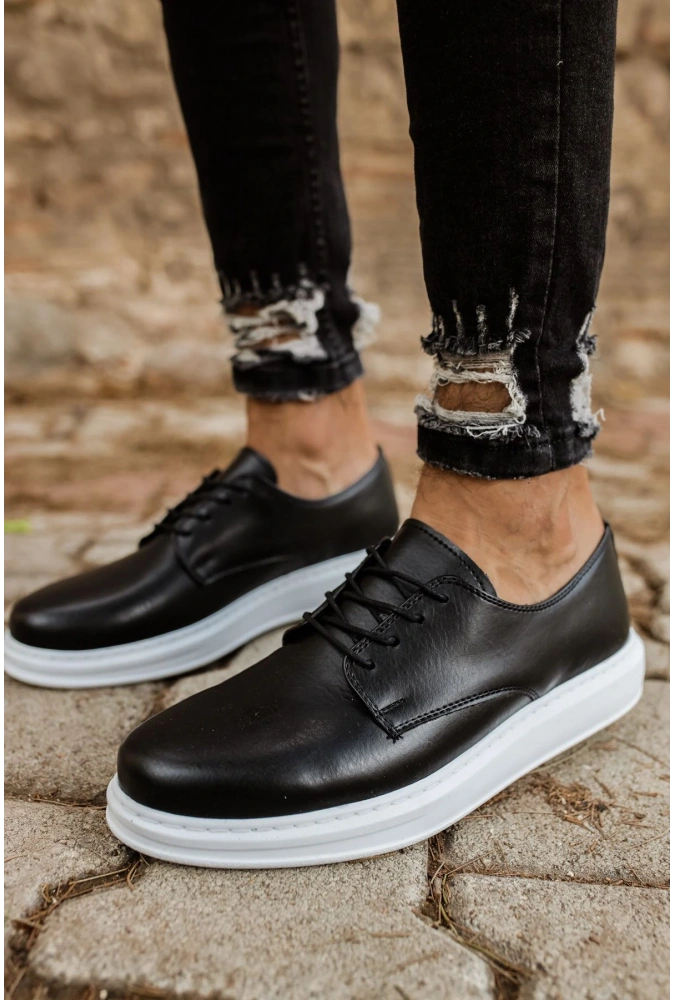 Shoecide Sho003 Bağcıklı Rahat Taban Cbt Pelle Classica Erkek Klasik Ayakkabı Sıyah