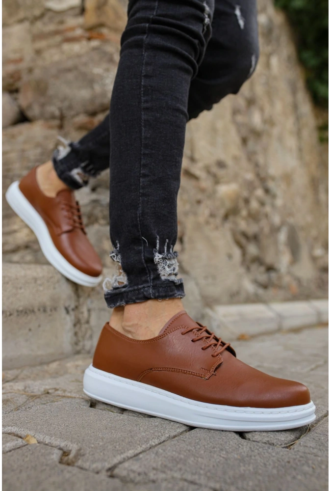 Shoecide Sho003 Bağcıklı Rahat Taban Cbt Pelle Classica Erkek Klasik Ayakkabı Taba