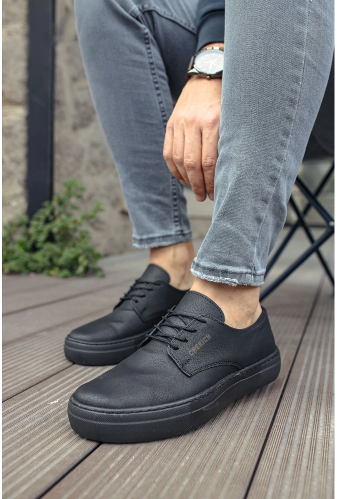 Shoecide Sho005 - Cst Pıttı Erkek Ayakkabı Sıyah
