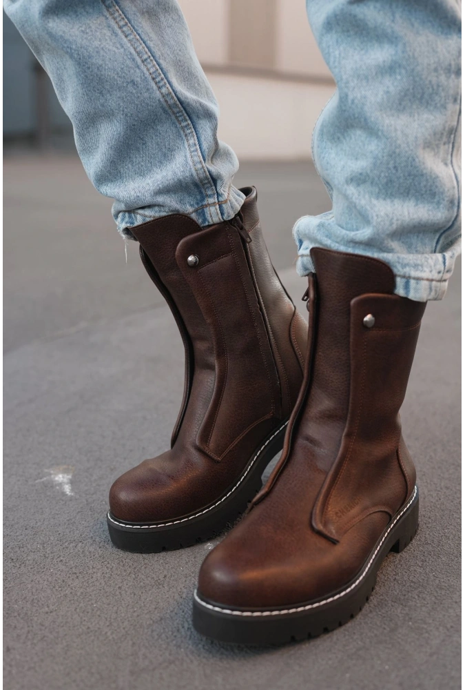 Shoecide Sho027 - Cst Quebec Erkek Bot Kahve