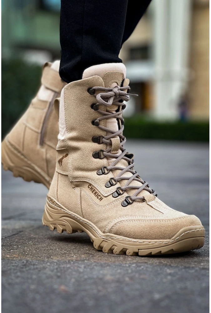 Shoecide Sho051 Bağcıklı Kalın Taban Sbj Scalatore Erkek Postal Boksör Bot Kum