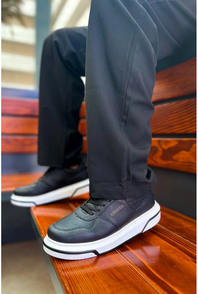 Shoecide Sho075 Bağcıklı Yüksek Taban Cbt Signature Erkek Ayakkabı Sıyah