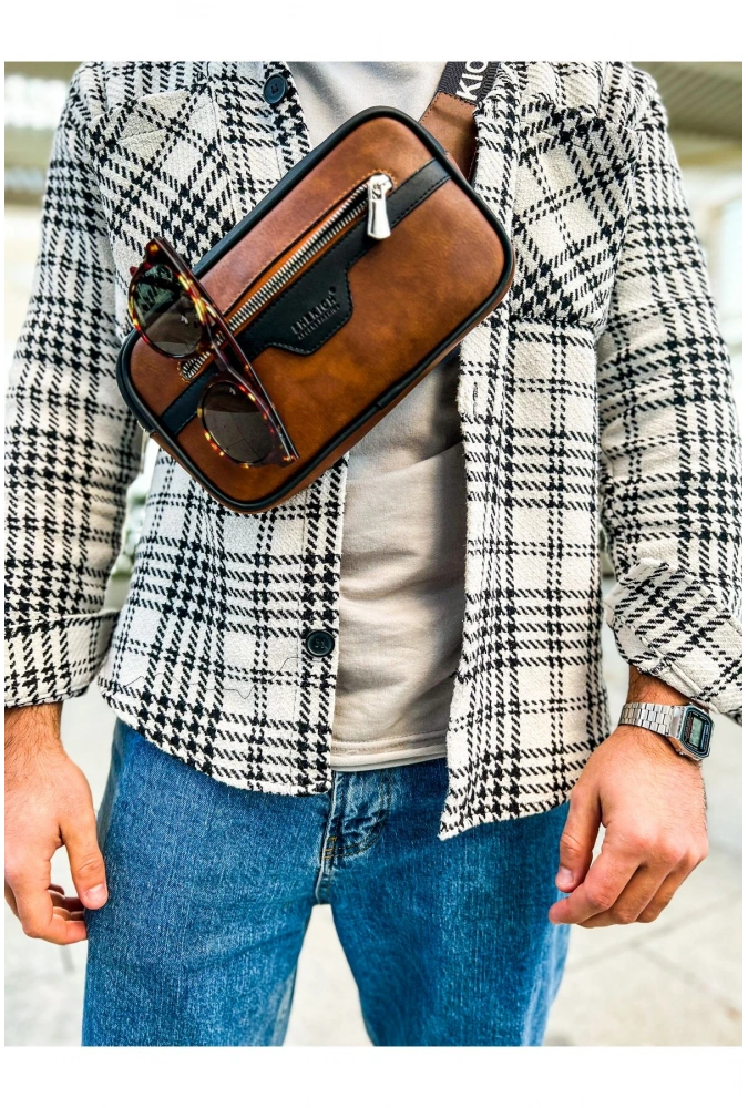 Shoecide Sho101 Poani Tablet Erkek Çanta Sıyah/taba