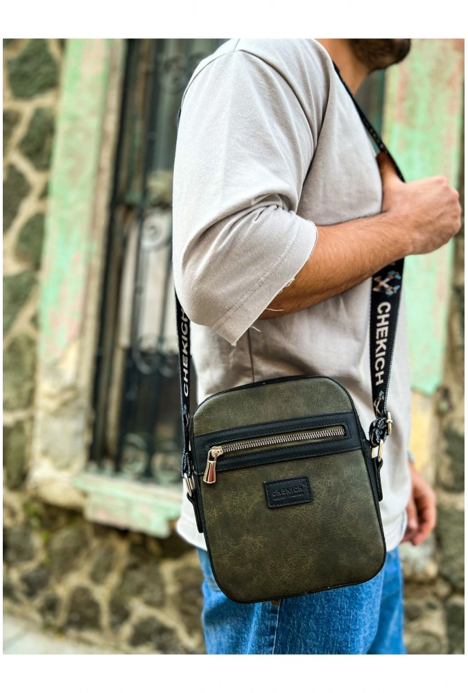 Shoecide Sho102 Stealht Kare Erkek Çanta Sıyah / Hakı