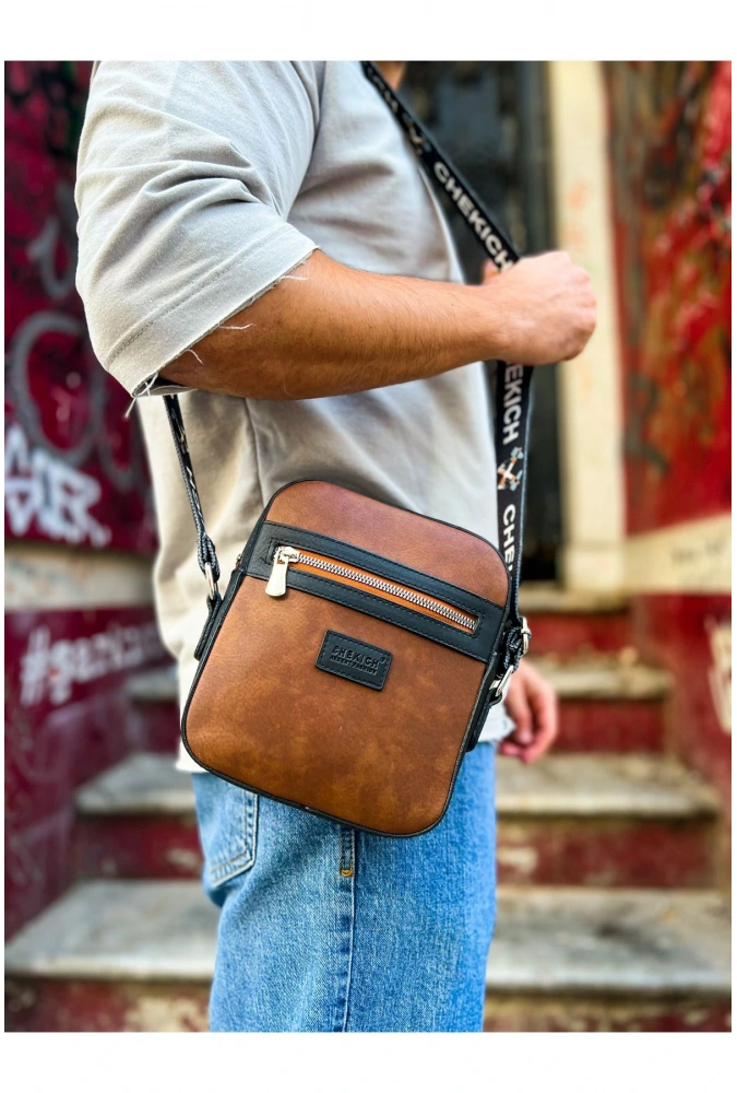 Shoecide Sho102 Stealht Kare Erkek Çanta Sıyah/taba