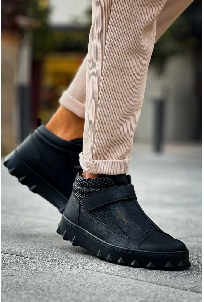 Shoecide Sho103 Cst Pyramid Long Erkek Bot Sıyah