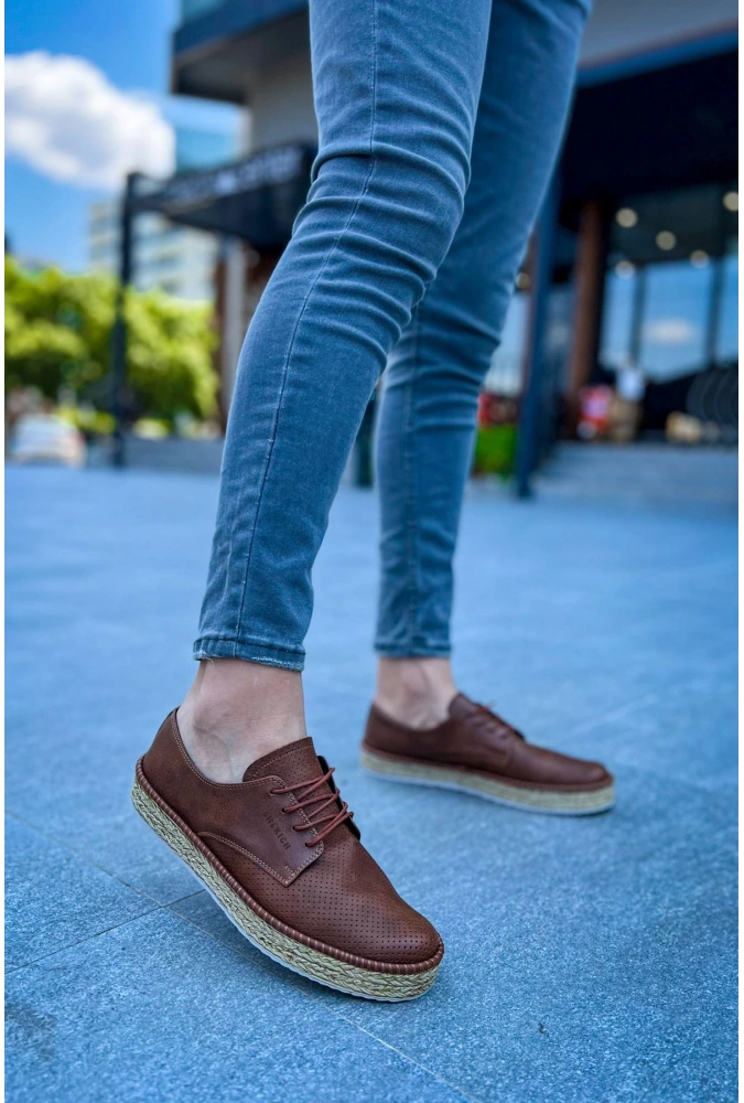 Shoecide Sho117 Bağcıklı Rahat Taban Cbt Stamina Nuova Erkek Ayakkabı Taba