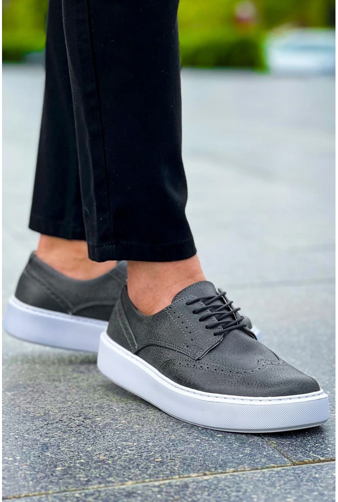 Shoecide Sho149 Bağcıklı Spor Klasik Cbt Changer Over Erkek Ayakkabı Antrasıt