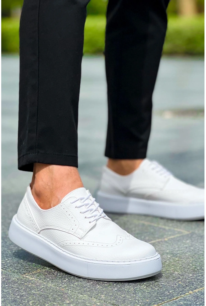 Shoecide Sho149 Bağcıklı Spor Klasik Cbt Changer Over Erkek Ayakkabı Beyaz