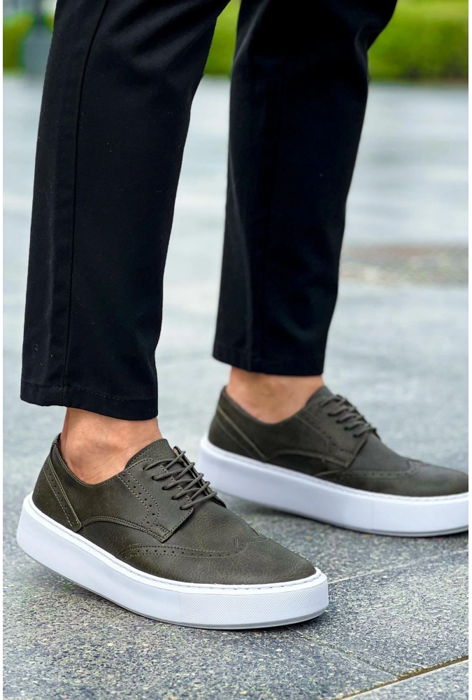 Shoecide Sho149 Bağcıklı Spor Klasik Cbt Changer Over Erkek Ayakkabı Hakı