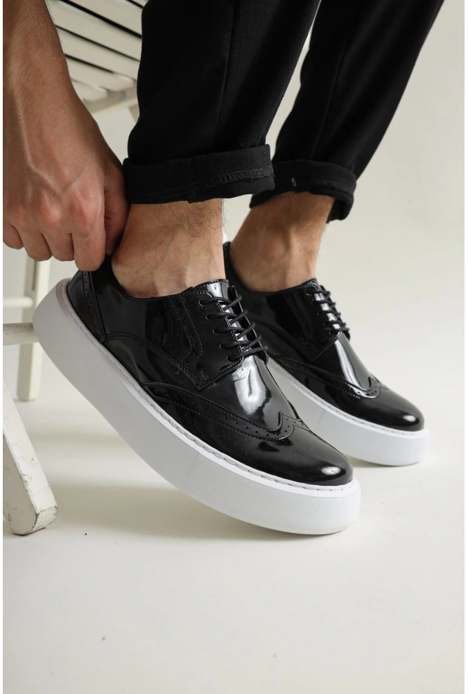 Shoecide Sho149 Bağcıklı Spor Klasik Rbt Change Over Erkek Ayakkabı Sıyah