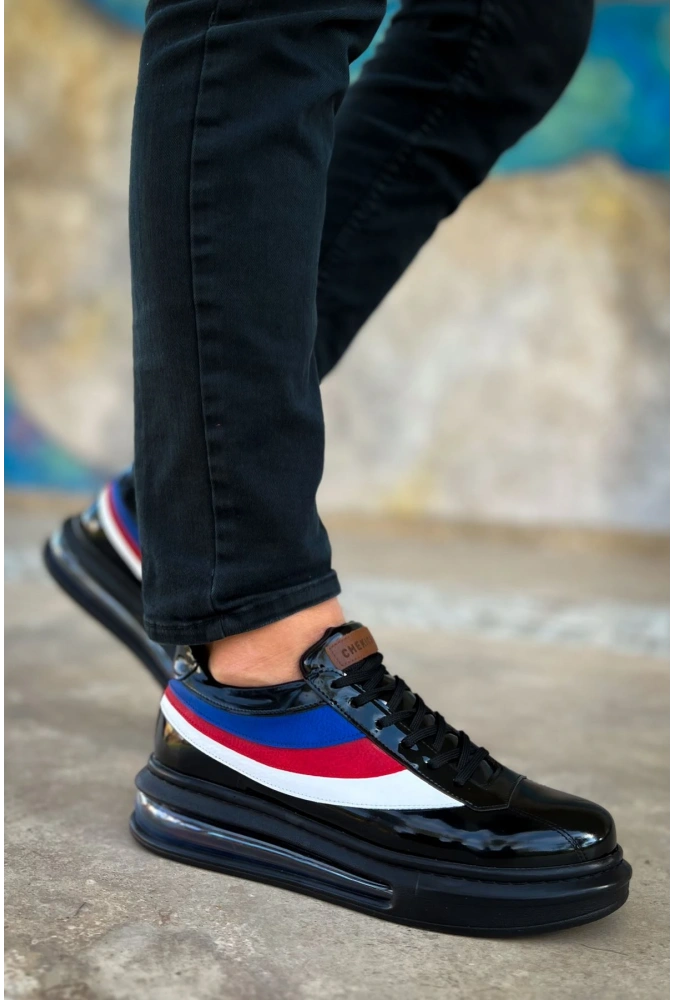 Shoecide Sho171 Bağcıklı Balon Yüksek Taban Rrt Ariaso Erkek Ayakkabı Sıyah