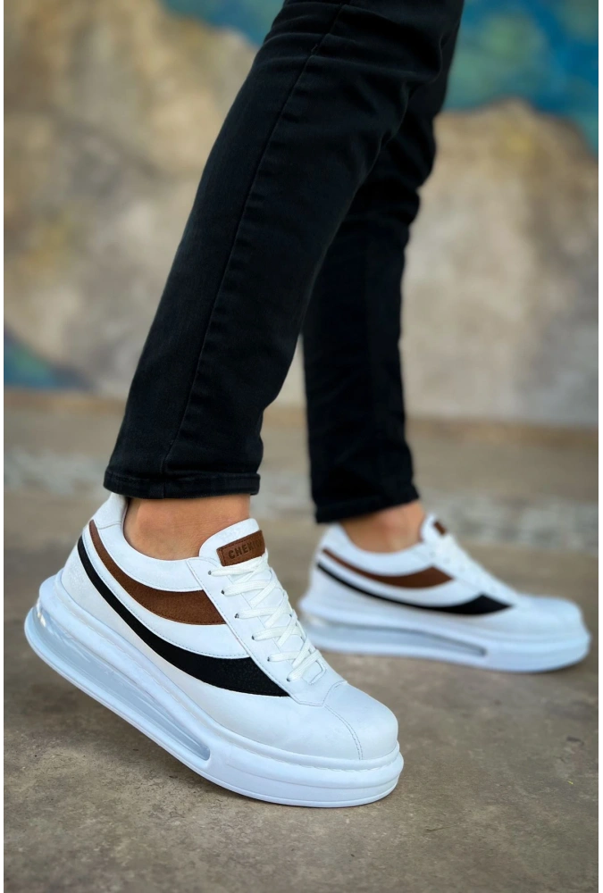 Shoecide Sho172 Bağcıklı Balon Taban Ariosa Rrt Erkek Ayakkabı Beyaz