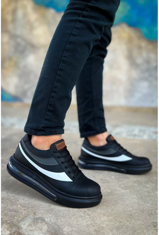 Shoecide Sho172 Bağcıklı Balon Taban Ariosa Rrt Erkek Ayakkabı Sıyah
