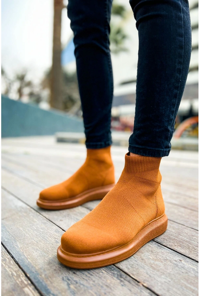 Shoecide Sho207 Lastikli Trt Maglieria-t Erkek Spor Bot Taba