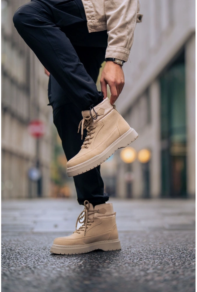 Shoecide Sho225 Bağcıklı Yüksek Taban Srt Impact Erkek Bot Kum