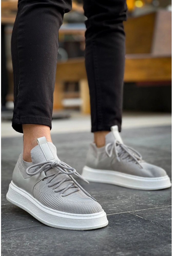 Shoecide Sho2408 Bağcıklı Yüksek Taban Tbt Fusion Erkek Spor Ayakkabı Antrasıt