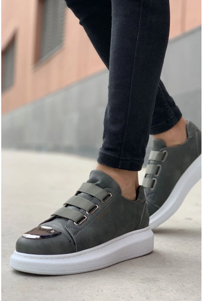 Shoecide Sho251 3 Bantlı Ayna Burun Rahat Taban Cbt Mirror Erkek Ayakkabı Antrasıt