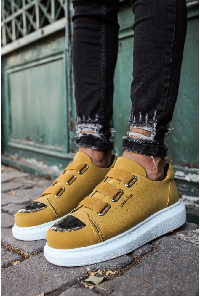 Shoecide Sho251 3 Bantlı Ayna Burun Rahat Taban Sbt Mirror Suede Erkek Ayakkabı Camel