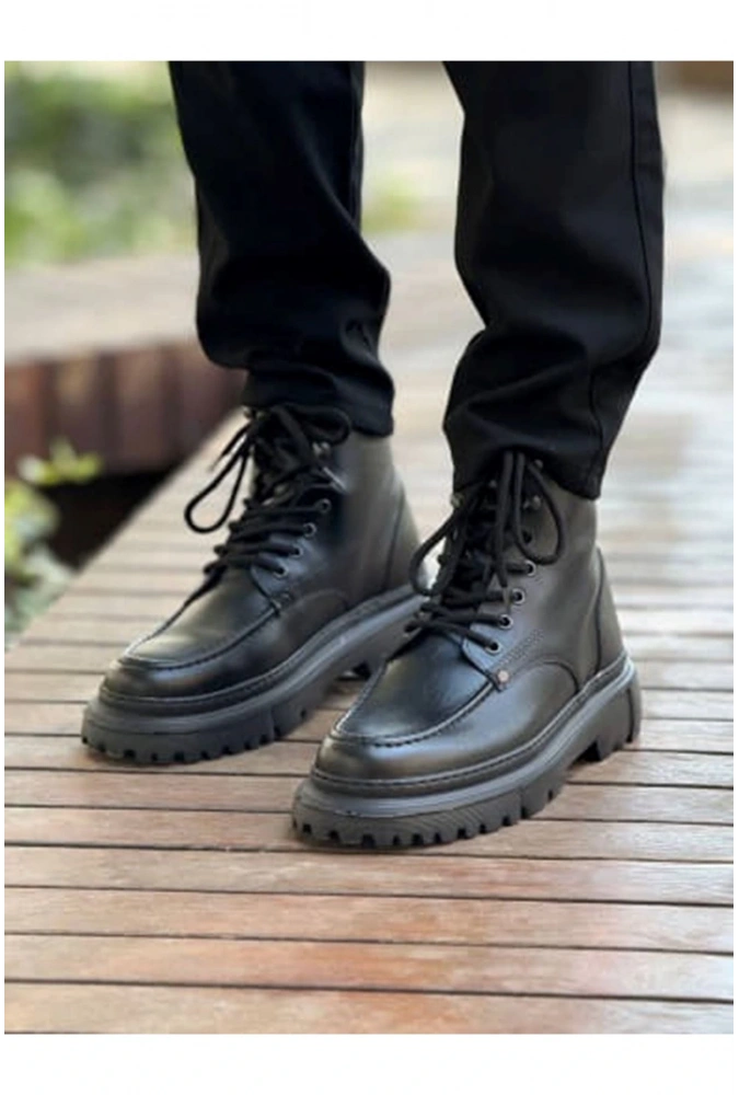 Shoecide Sho2529 - Fantasya St Erkek Bot Sıyah