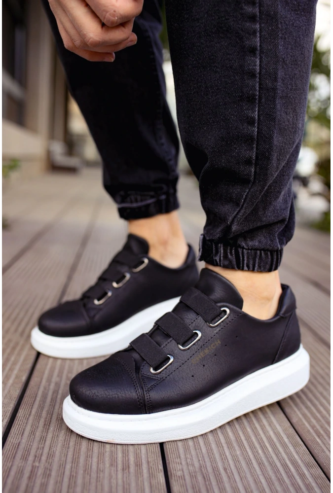 Shoecide Sho253 3 Bantlı Rahat Taban Cbt Mirror Non Erkek Ayakkabı Sıyah