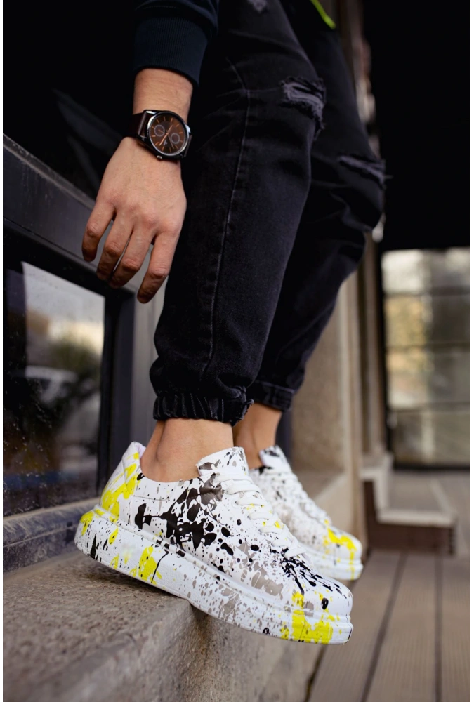 Shoecide Sho255 Bağcıklı Yüksek Taban Cbt Colorfull Erkek Ayakkabı S.beneklı