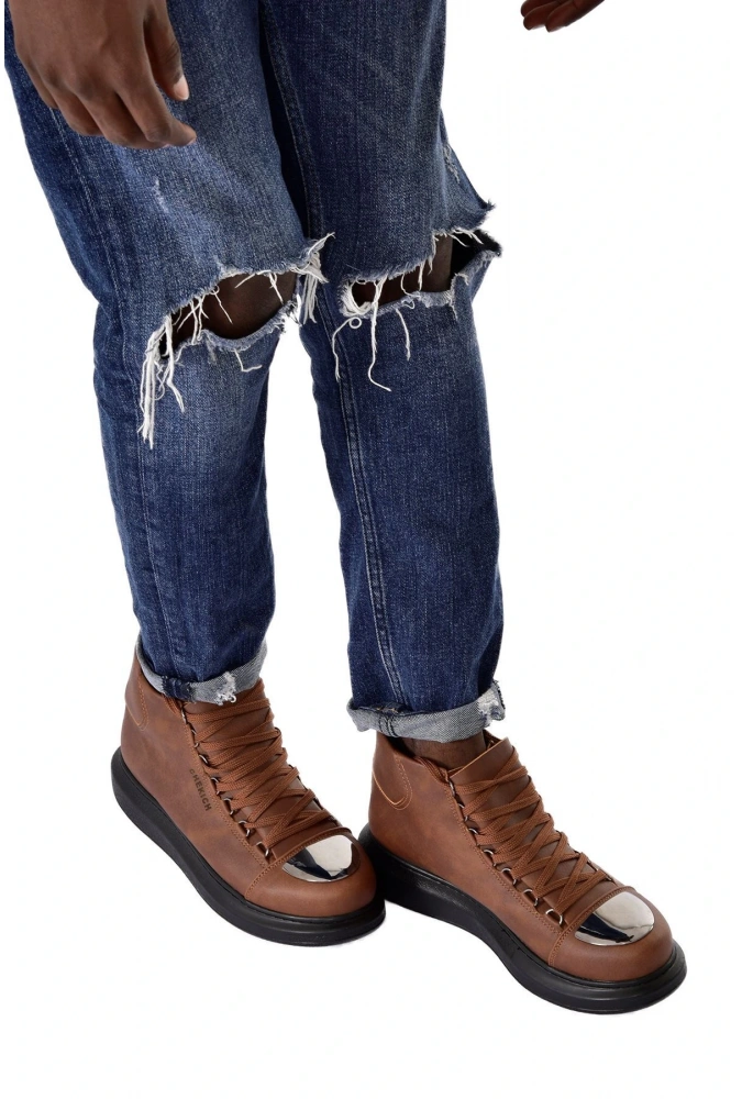 Shoecide Sho267 - Cst Roma Mirror Erkek Bot Taba