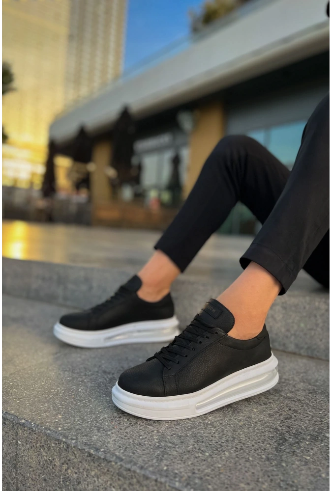 Shoecide Sho271 Bağcıklı Yüksek Taban Cbt Ariaso Erkek Ayakkabı Sıyah