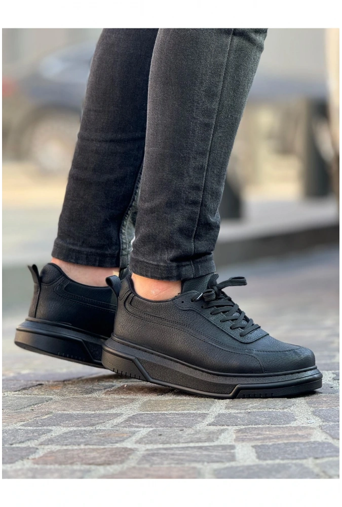 Shoecide Sho987 Bağcıklı Rahat Taban Cst Erkek Ayakkabı Sıyah