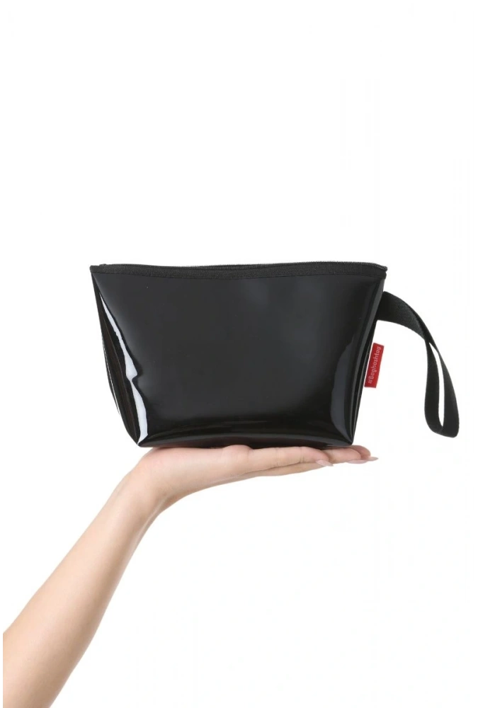 Shoecide Siyah Şeffaf Üçgen Form Makyaj Çantası